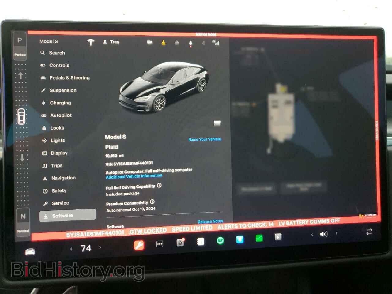 2021 TESLA MODEL S - VIN: 5YJSA1E61MF440101 - Photo 9
