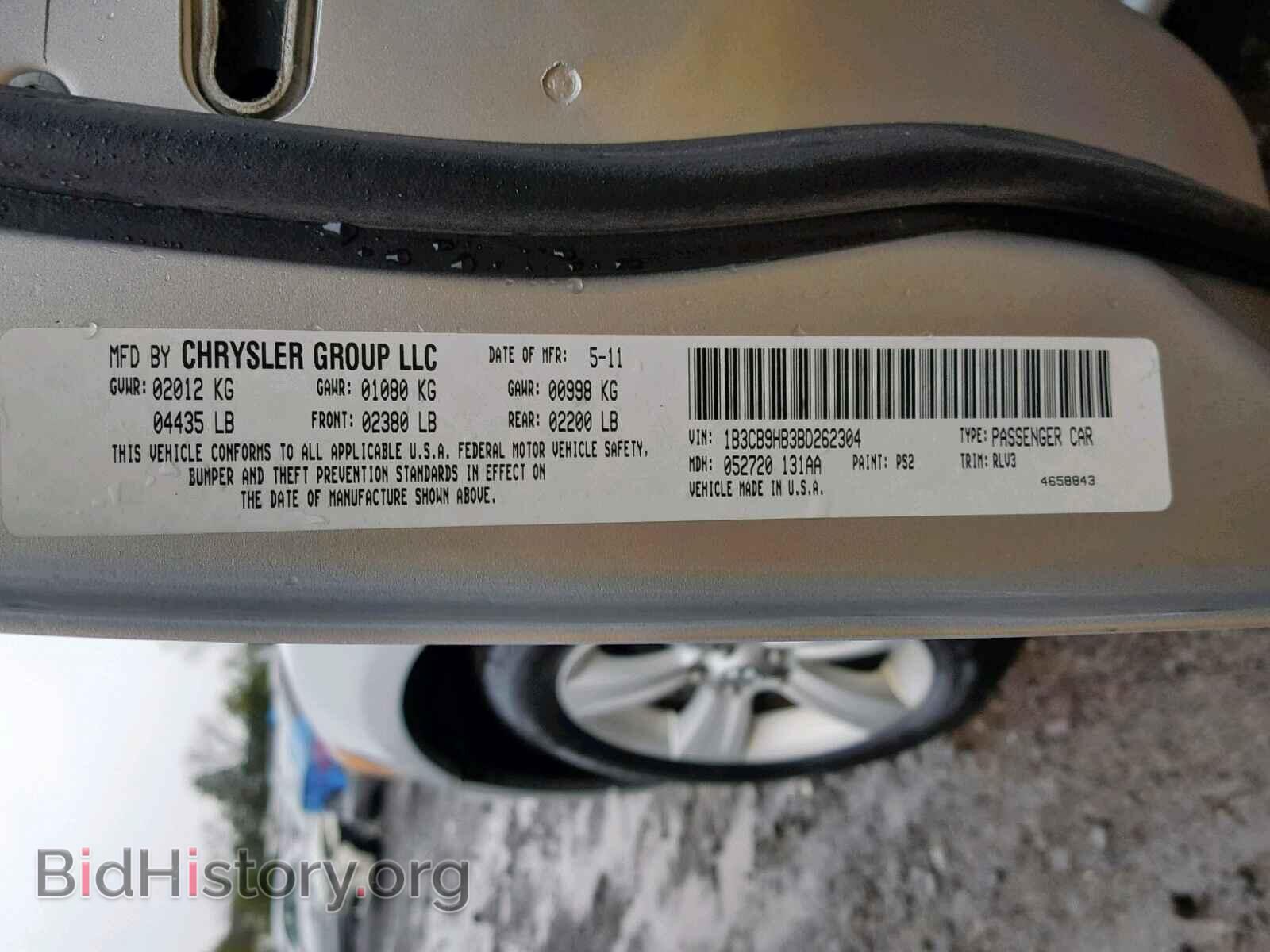 2011 DODGE CALIBER - VIN: 1B3CB9HB3BD262304 - Photo 10