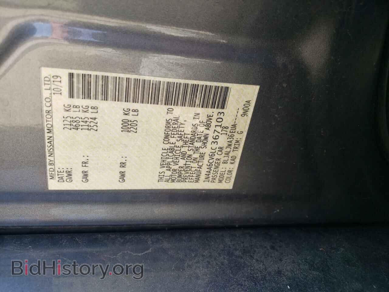 2020 NISSAN MAXIMA - VIN: 1N4AA6CV6LC367103 - Фото 10
