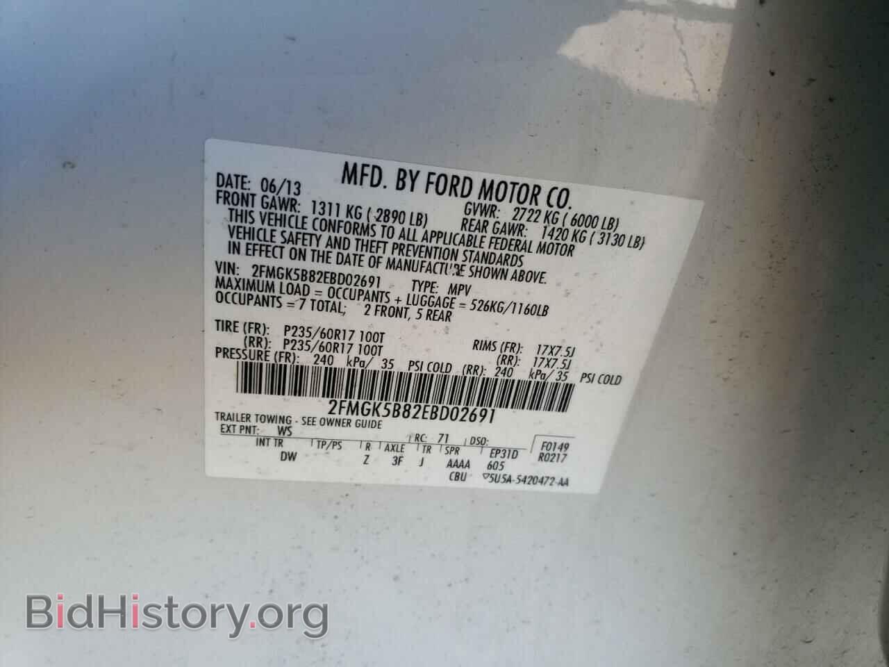2014 FORD FLEX - VIN: 2FMGK5B82EBD02691 - Photo 10