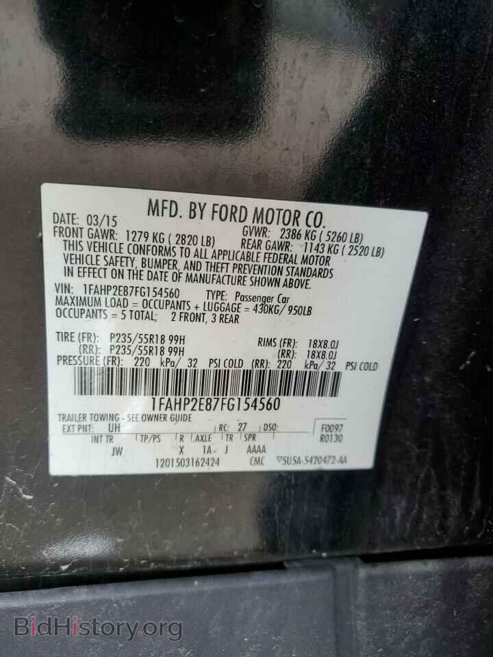 2015 FORD TAURUS - VIN: 1FAHP2E87FG154560 - Photo 12