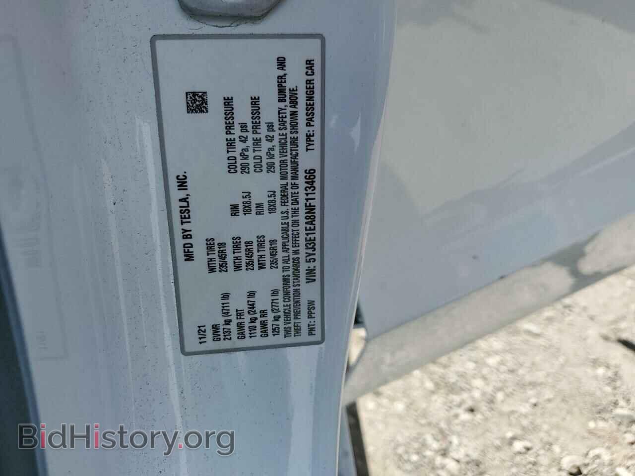 2022 TESLA MODEL 3 - VIN: 5YJ3E1EA8NF113466 - Photo 13