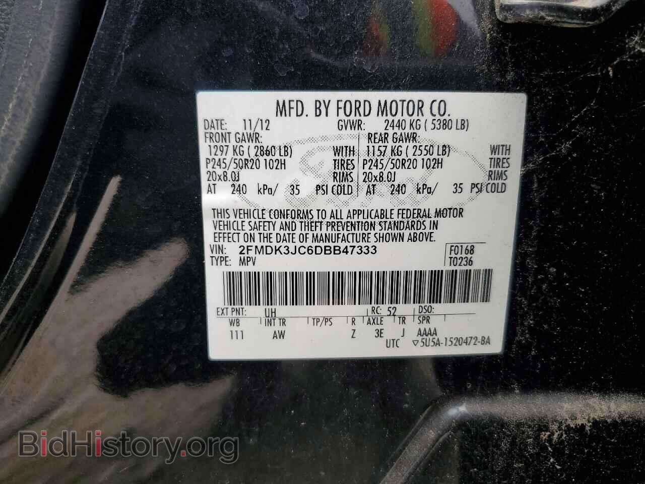2013 FORD EDGE - VIN: 2FMDK3JC6DBB47333 - Photo 13