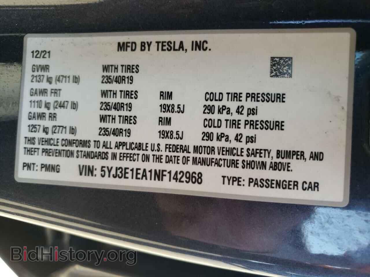 2022 TESLA MODEL 3 - VIN: 5YJ3E1EA1NF142968 - Photo 10