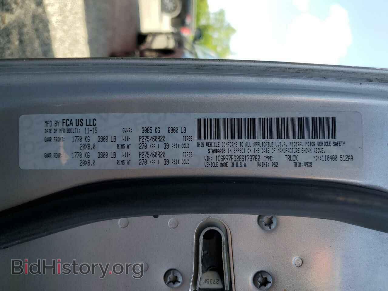 2016 RAM 1500 - VIN: 1C6RR7FG2GS173762 - Photo 12