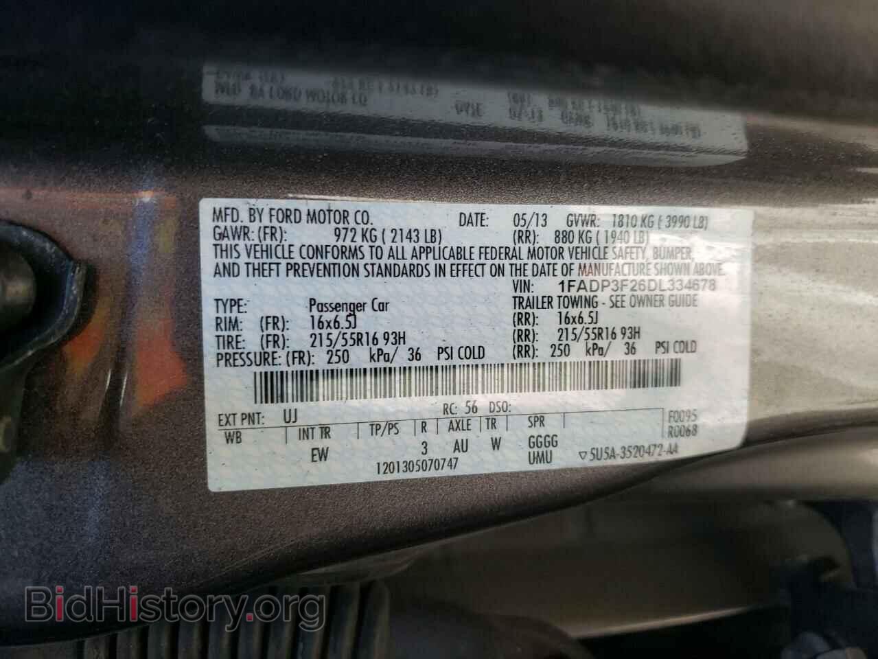 2013 FORD FOCUS - VIN: 1FADP3F26DL334678 - Фото 10