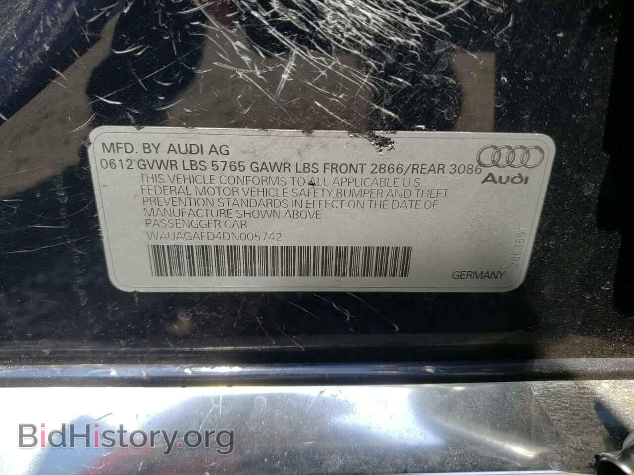 2013 AUDI A8 - VIN: WAUAGAFD4DN005742 - Фото 10