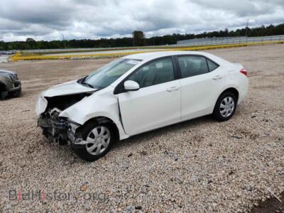 2014 Toyota COROLLA LE ECO, white — VIN 5YFBPRHE5EP043402, Copart