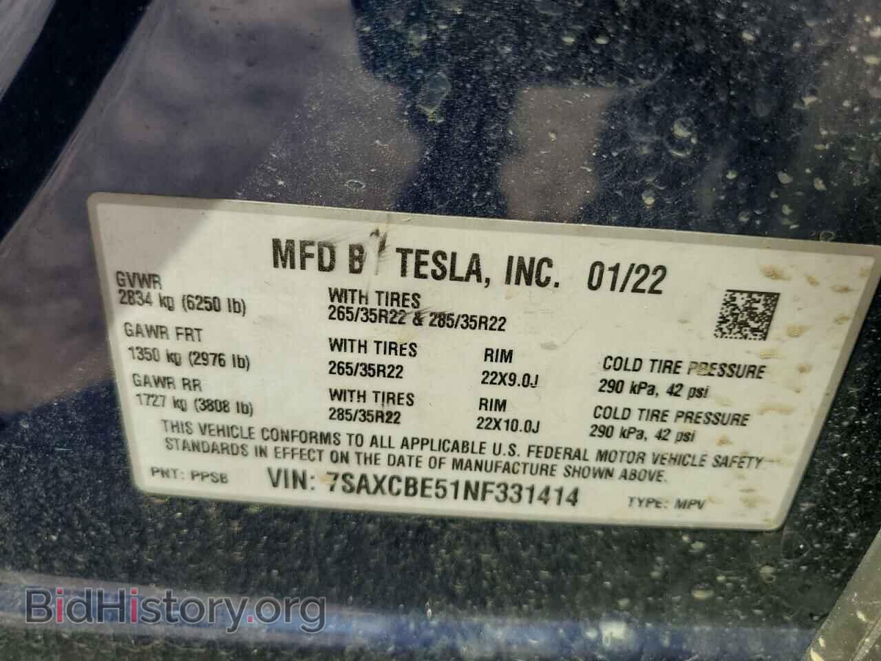 2022 TESLA MODEL X - VIN: 7SAXCBE51NF331414 - Photo 13