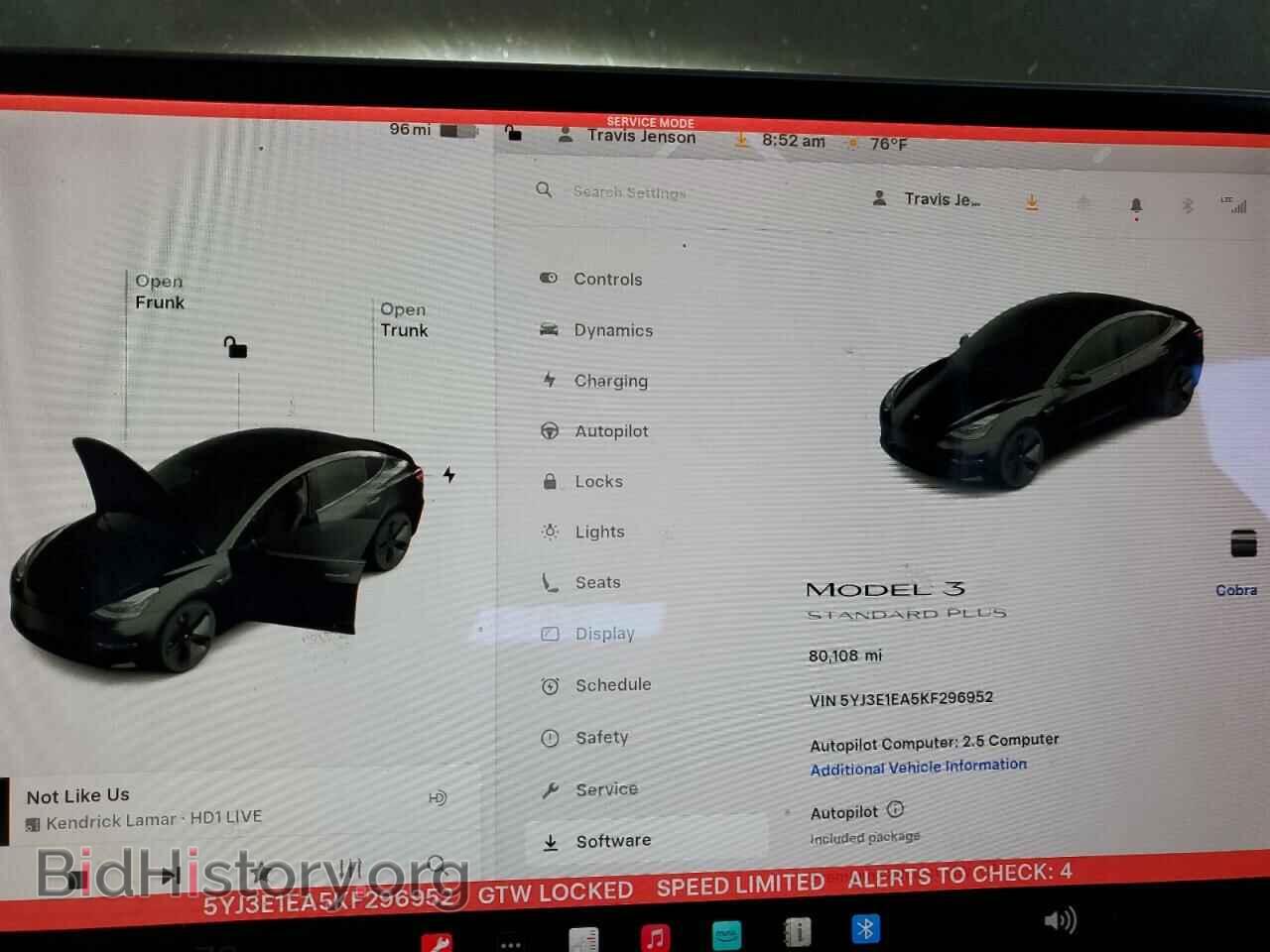 2019 TESLA MODEL 3 - VIN: 5YJ3E1EA5KF296952 - Фото 9
