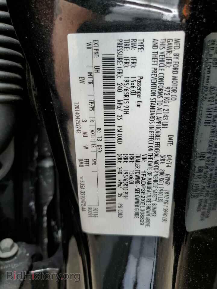 2014 FORD FOCUS - VIN: 1FADP3E2XEL308829 - Фото 10