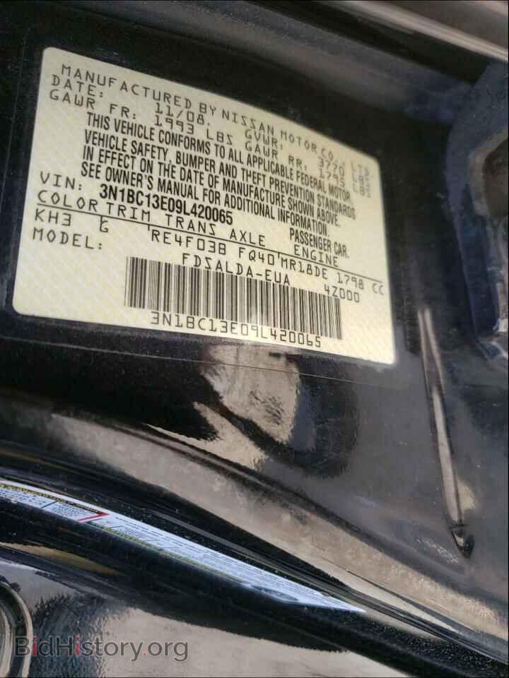 2009 NISSAN VERSA - VIN: 3N1BC13E09L420065 - Фото 10