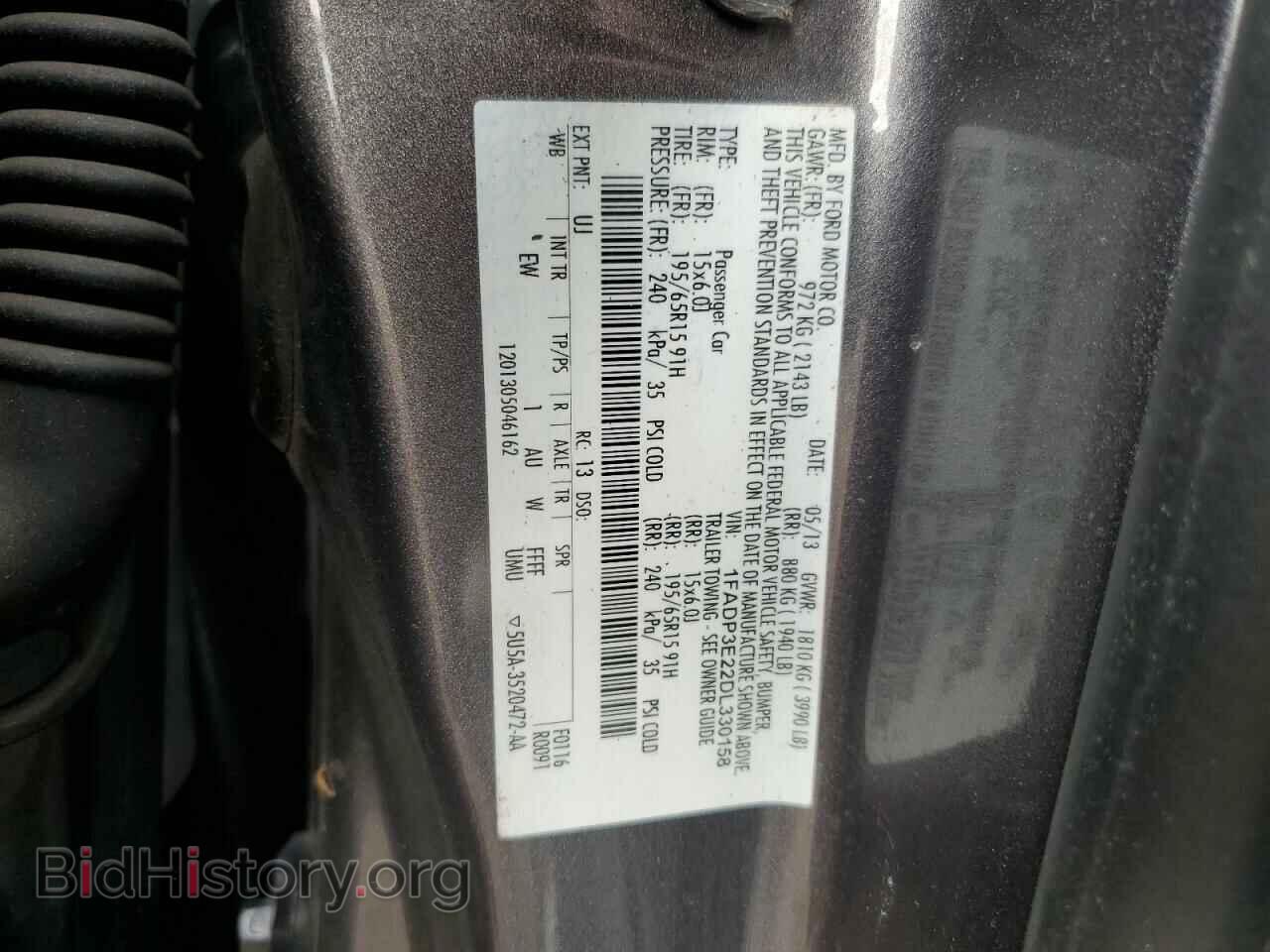 2013 FORD FOCUS - VIN: 1FADP3E22DL330158 - Фото 12