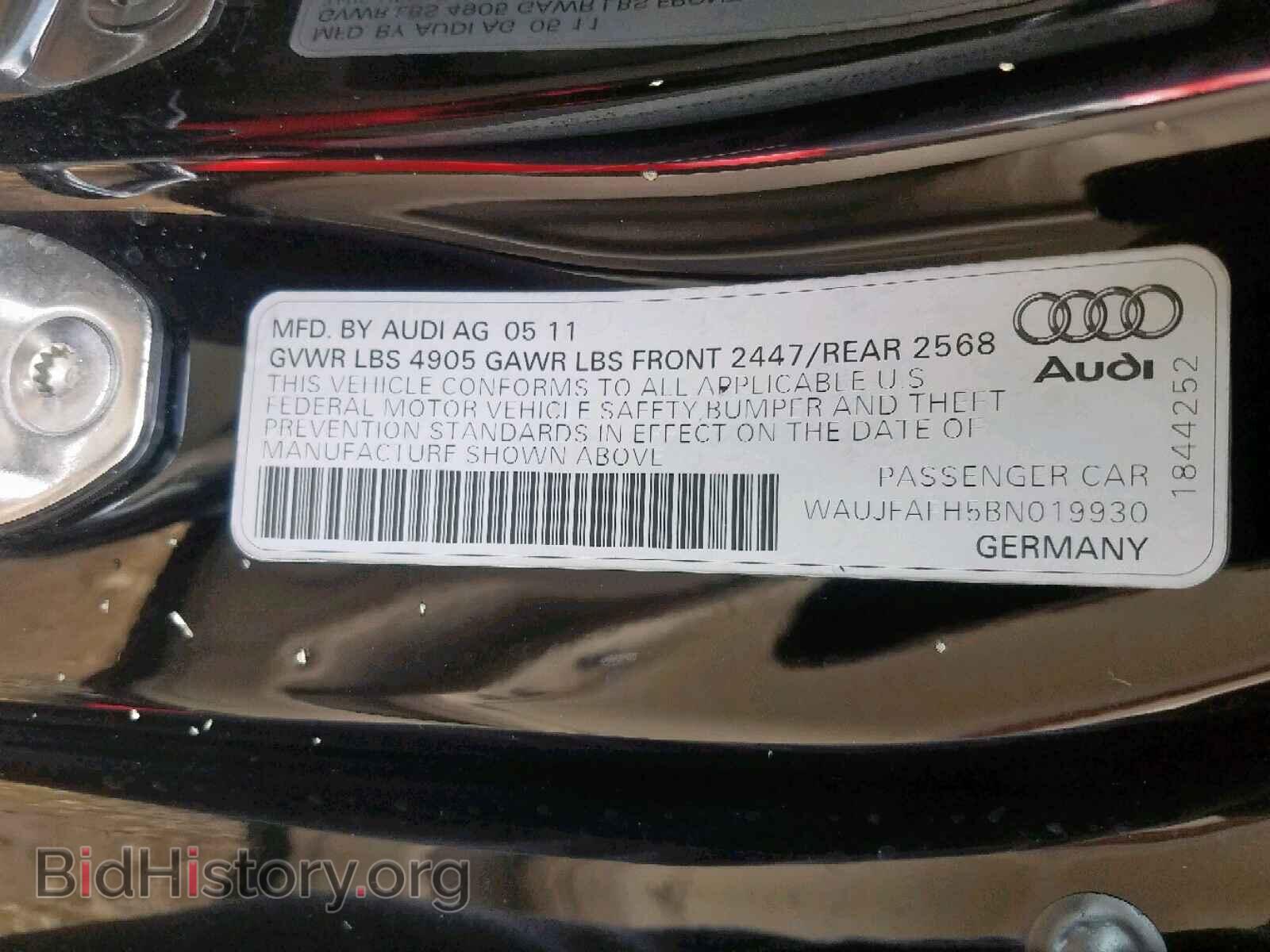 2011 AUDI A5 PREMIUM - VIN: WAUJFAFH5BN019930 - Photo 10