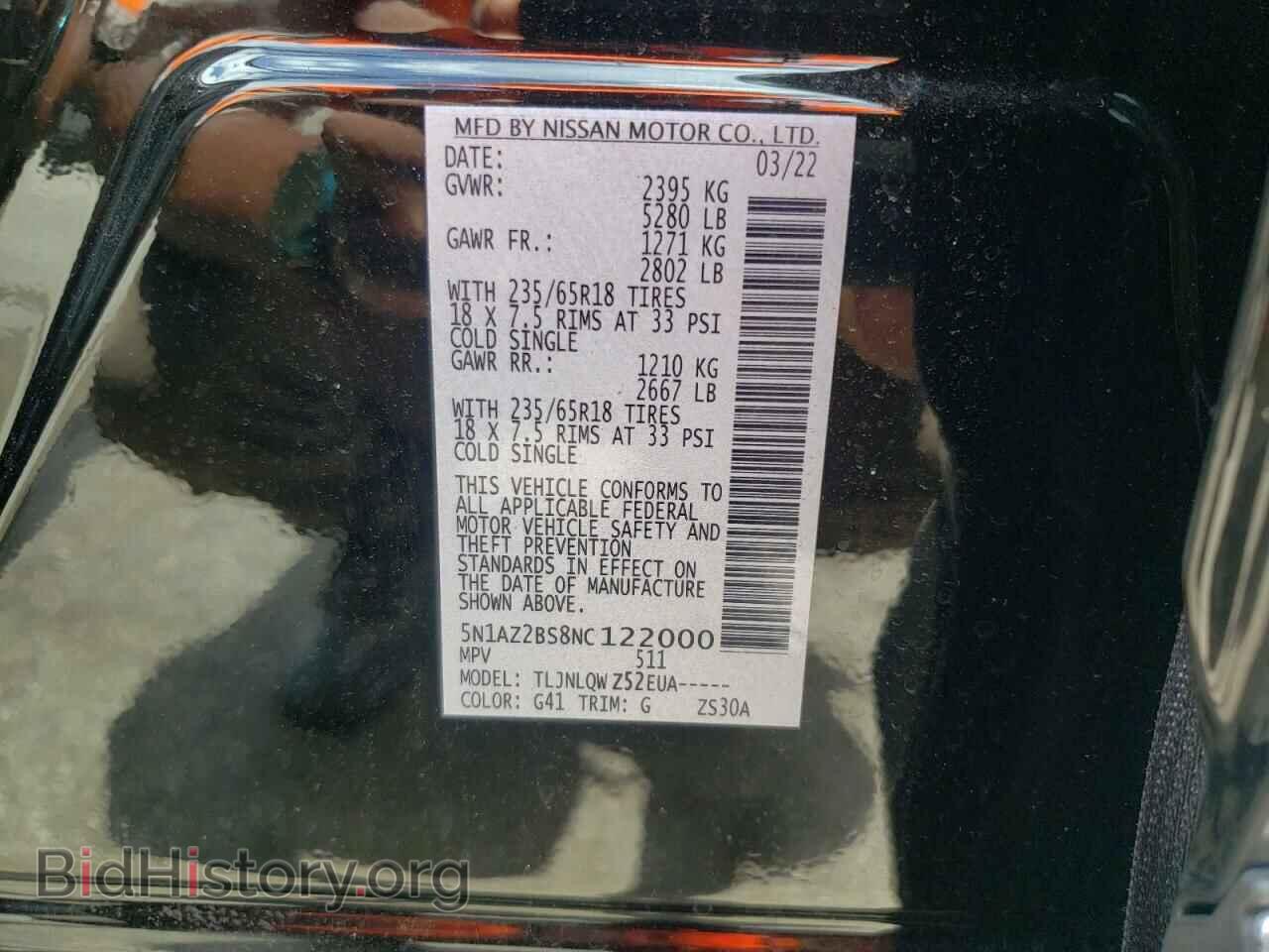 2022 NISSAN MURANO - VIN: 5N1AZ2BS8NC122000 - Фото 10