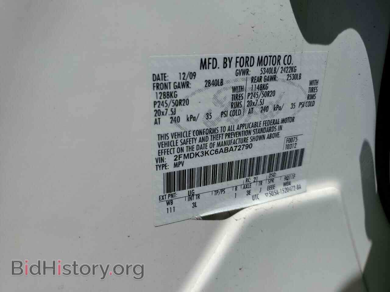 2010 FORD EDGE - VIN: 2FMDK3KC6ABA72790 - Фото 13