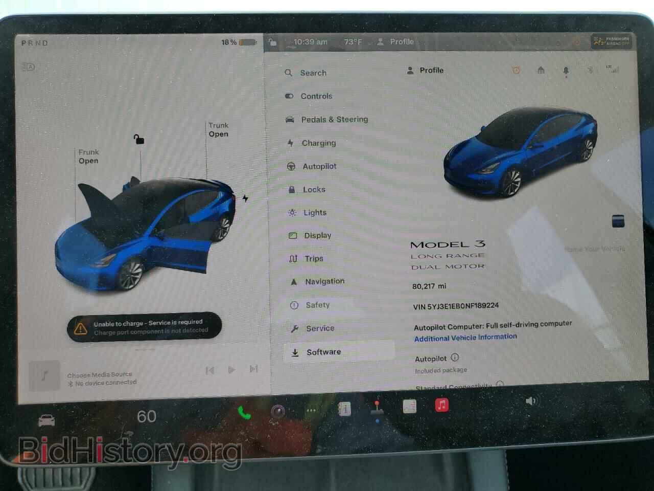 2022 TESLA MODEL 3 - VIN: 5YJ3E1EB0NF189224 - Фото 9