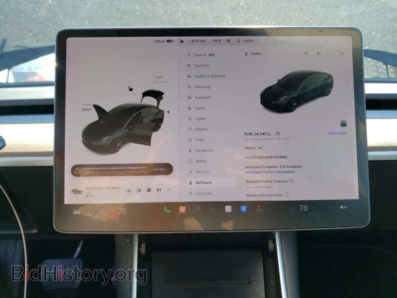 2019 TESLA MODEL 3 - VIN: 5YJ3E1EAXKF304995 - Фото 9