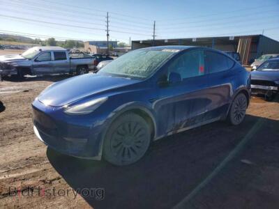 2020 Tesla MODEL Y, blue — VIN 5YJYGDEE0LF031815, Copart