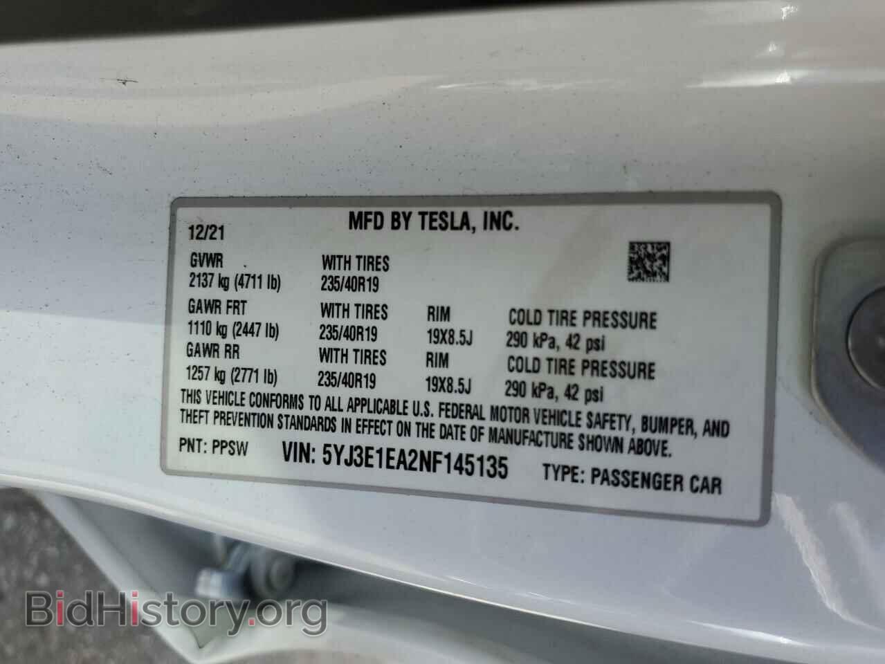 2022 TESLA MODEL 3 - VIN: 5YJ3E1EA2NF145135 - Photo 12