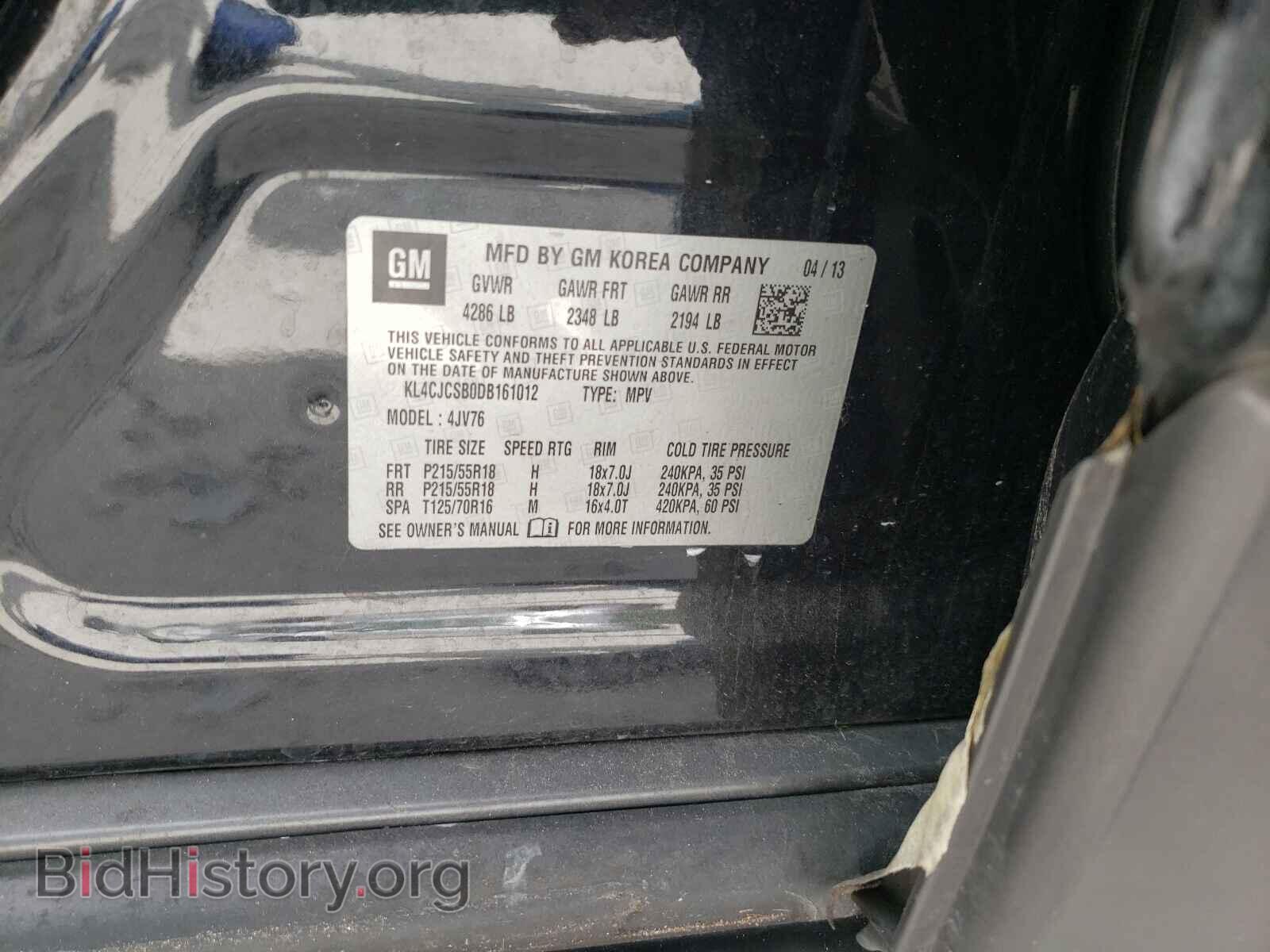 2013 BUICK ENCORE - VIN: KL4CJCSB0DB161012 - Photo 10