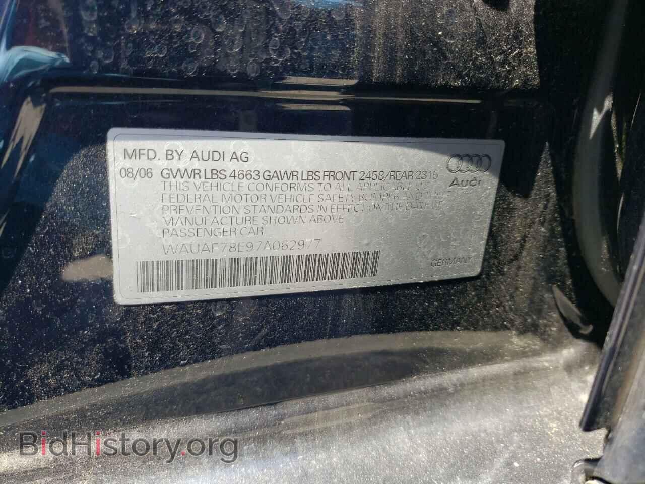 2007 AUDI A4 - VIN: WAUAF78E97A062977 - Photo 12