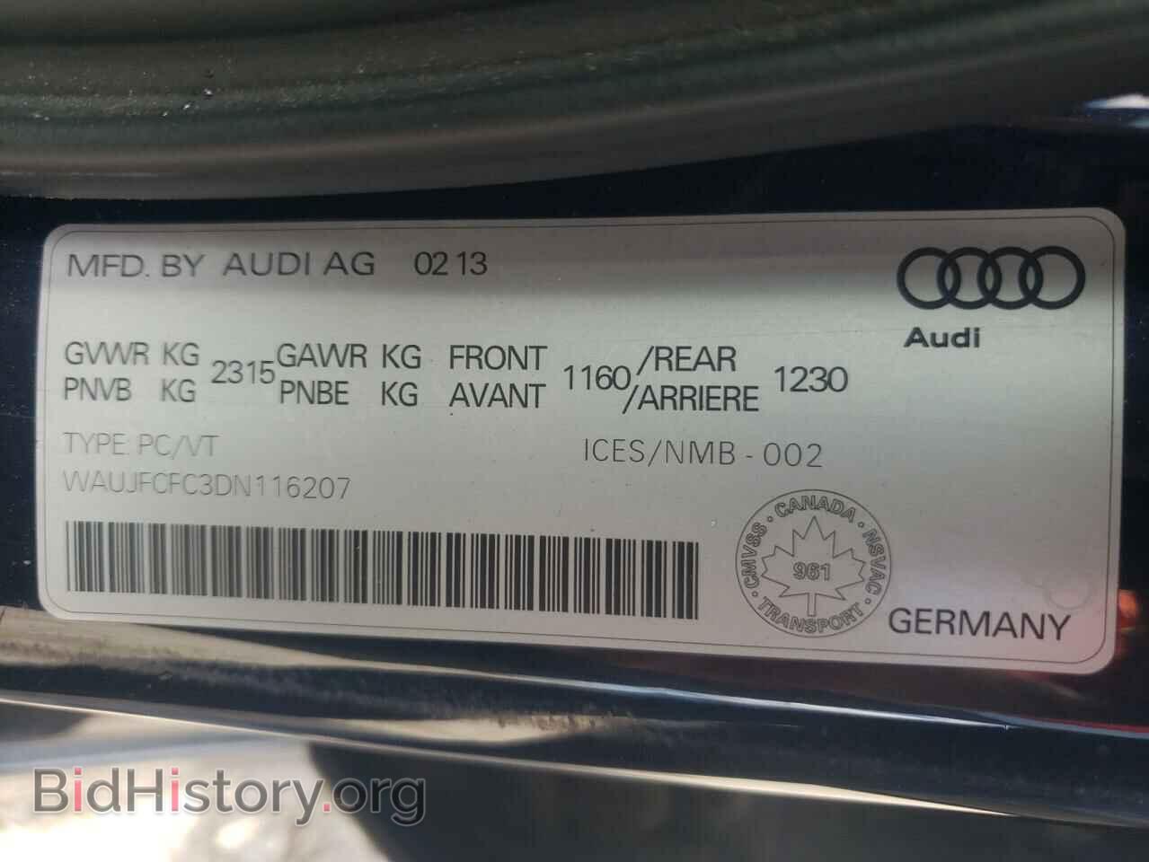 2013 AUDI A6 - VIN: WAUJFCFC3DN116207 - Фото 10