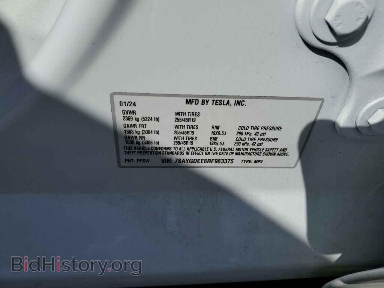 2024 TESLA MODEL Y - VIN: 7SAYGDEE8RF983375 - Фото 13