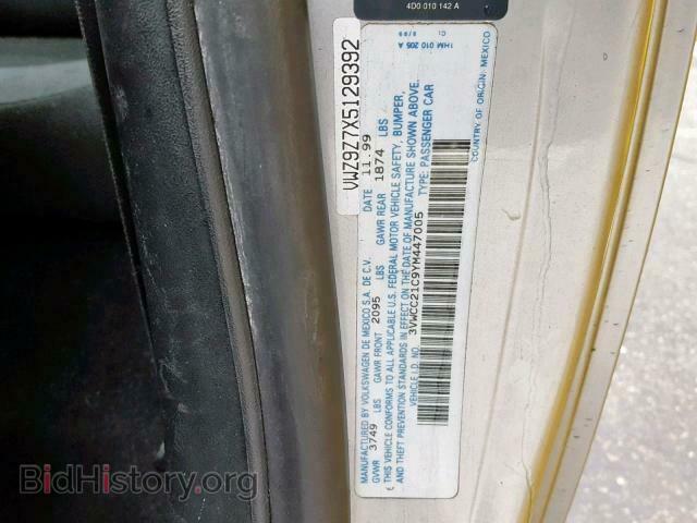 2000 VOLKSWAGEN BEETLE - VIN: 3VWCC21C9YM447005 - Фото 10