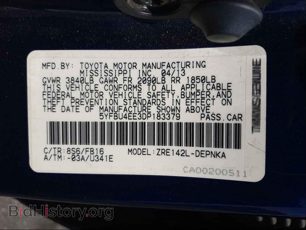 2013 TOYOTA COROLLA - VIN: 5YFBU4EE3DP183379 - Photo 10