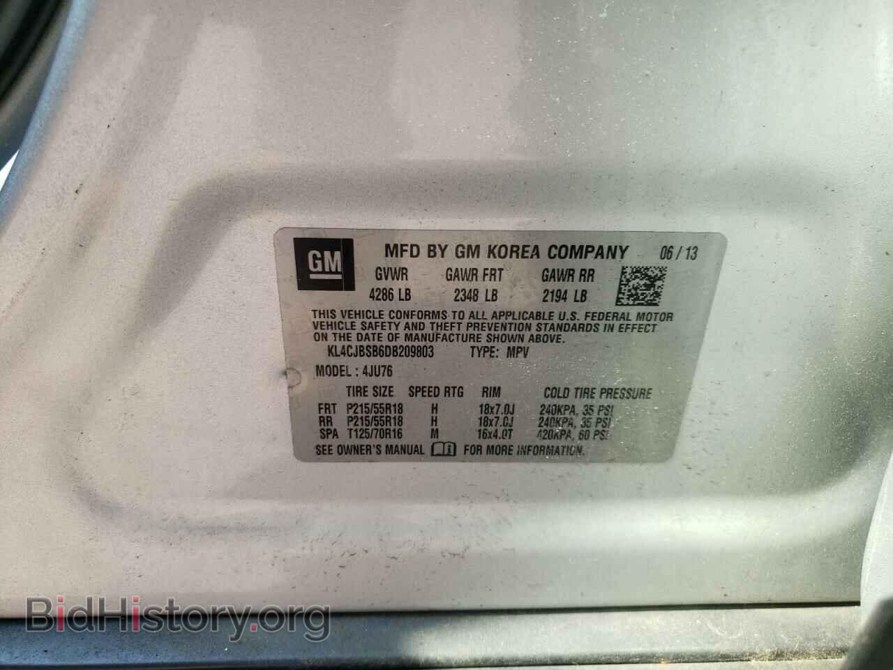 2013 BUICK ENCORE - VIN: KL4CJBSB6DB209803 - Photo 10