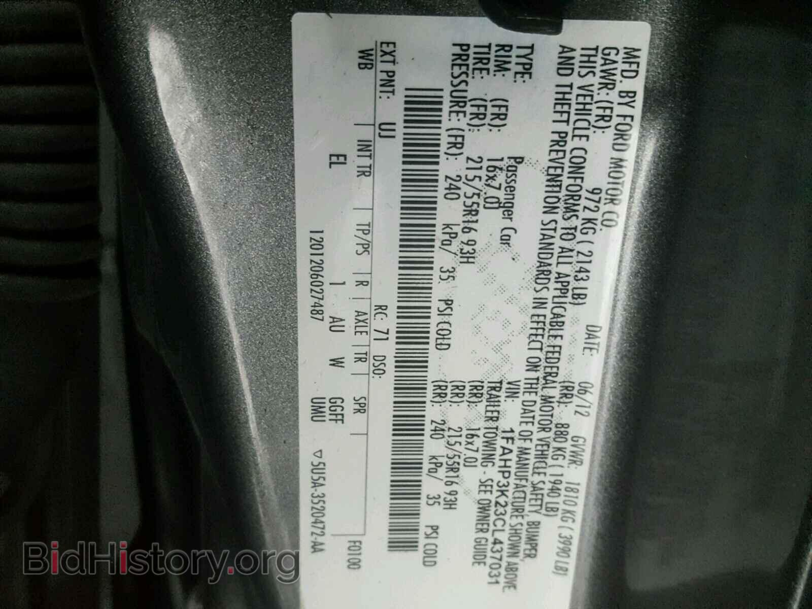 2012 FORD FOCUS - VIN: 1FAHP3K23CL437031 - Photo 10