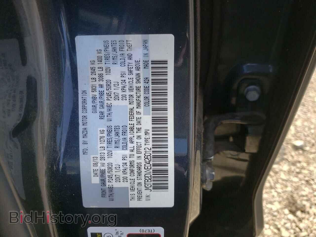 2014 MAZDA CX-9 - VIN: JM3TB2DVXE0426012 - Фото 10