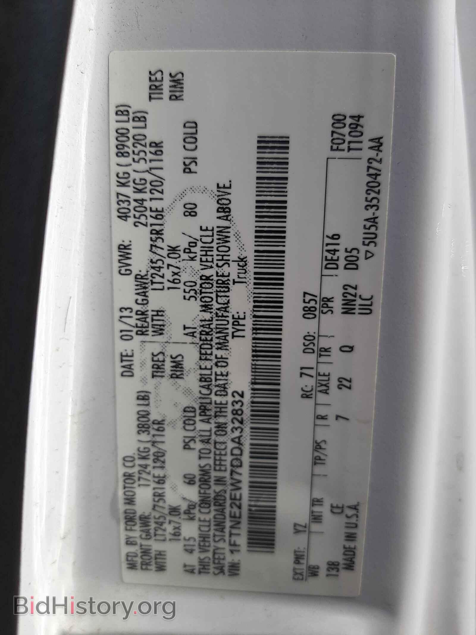2013 FORD ECONOLINE - VIN: 1FTNE2EW7DDA32832 - Photo 10