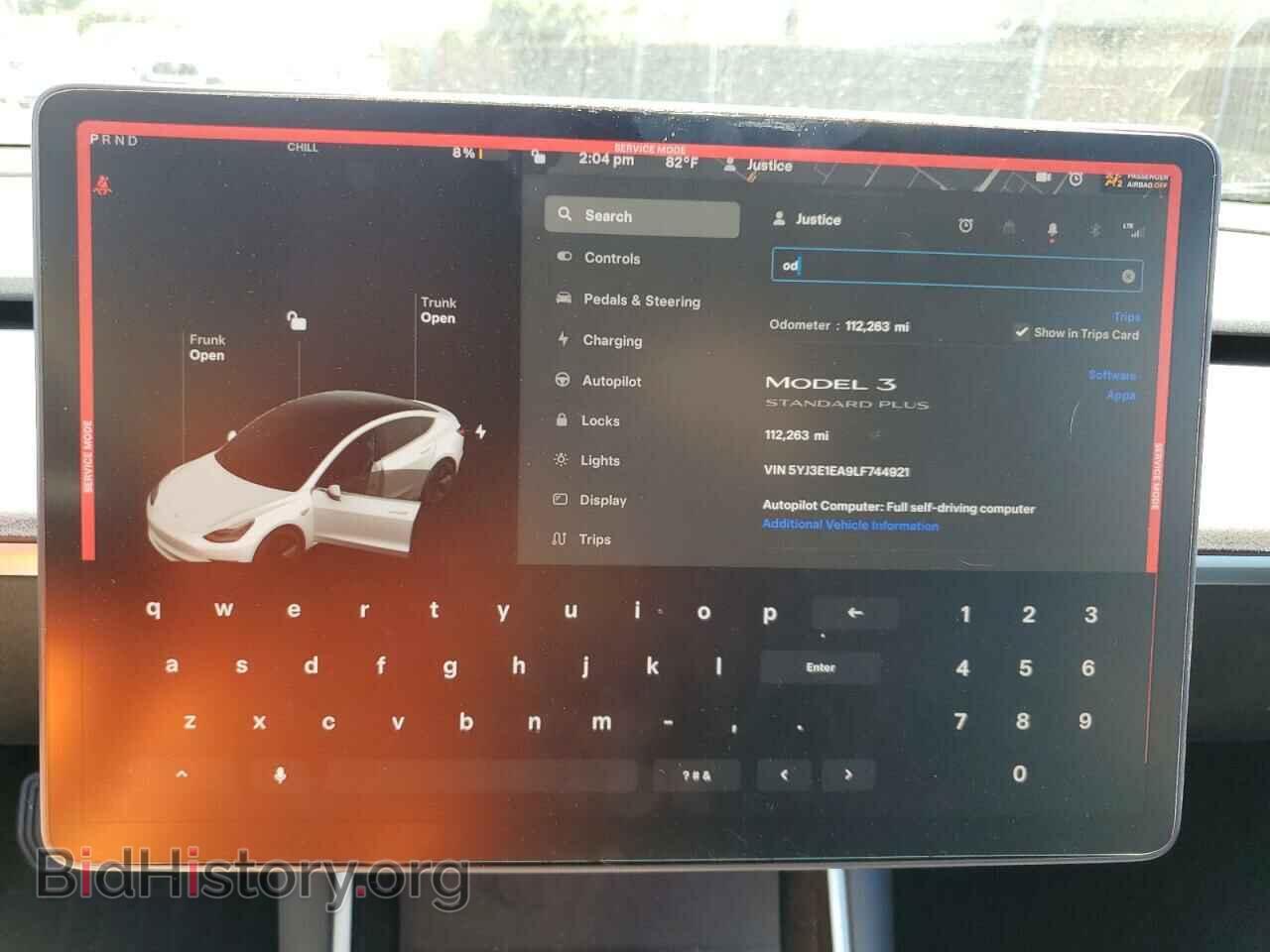 2020 TESLA MODEL 3 - VIN: 5YJ3E1EA9LF744921 - Фото 9