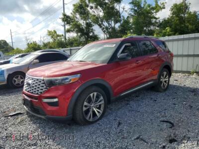 2020 Ford EXPLORER Platinum, burgundy — VIN 1FM5K8HC7LGB33276, Copart