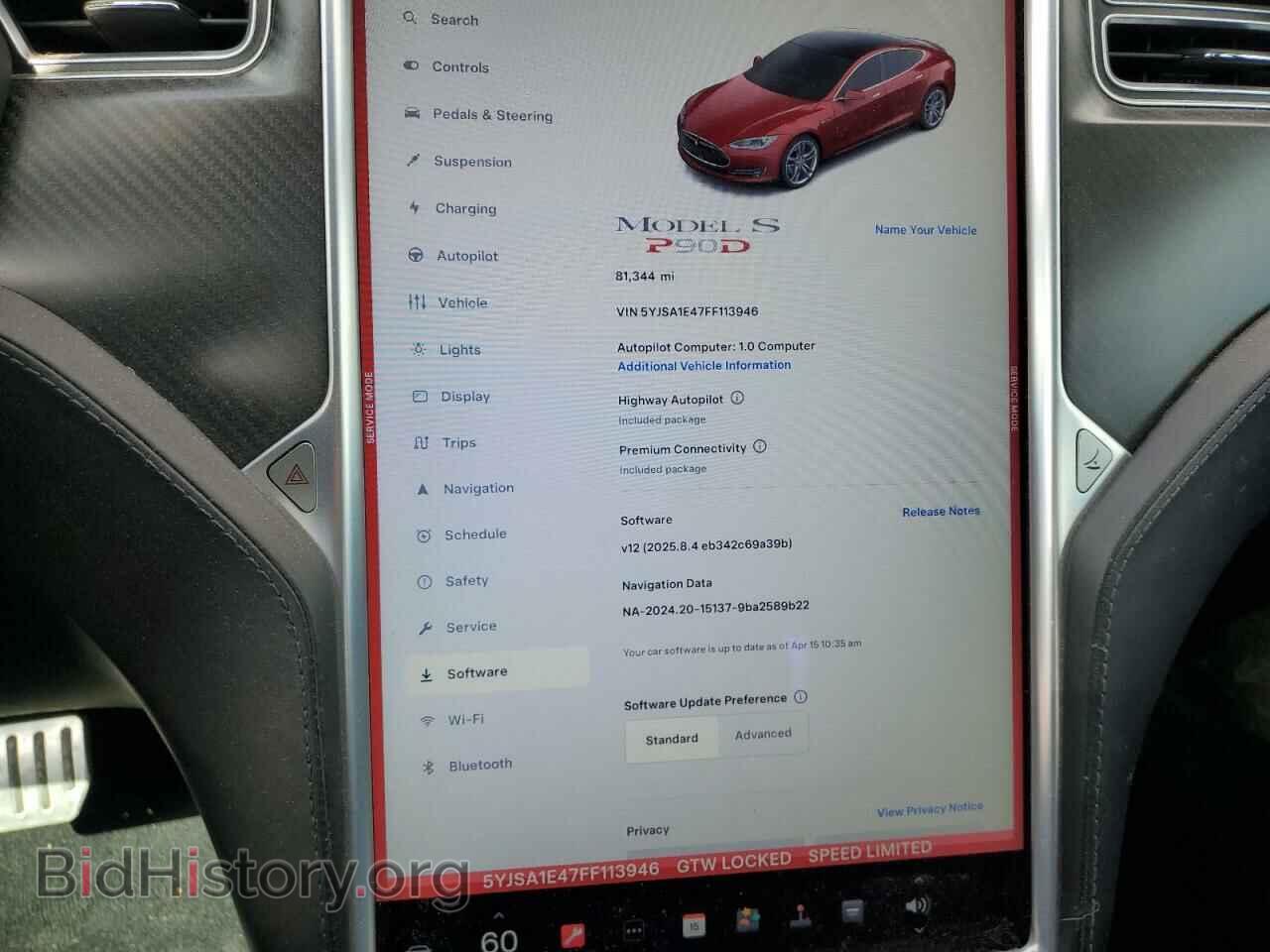 2015 TESLA MODEL S - VIN: 5YJSA1E47FF113946 - Photo 9