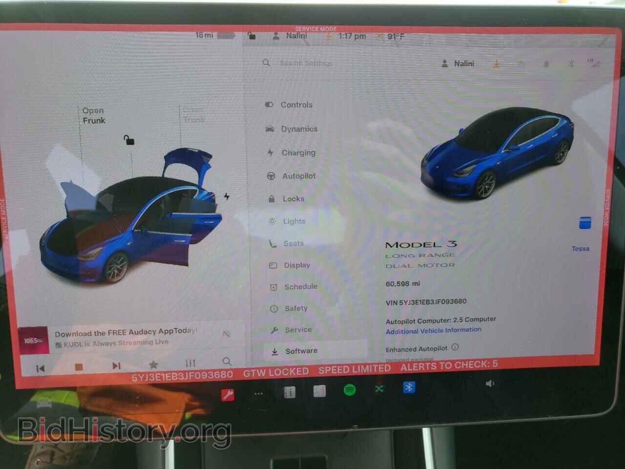2018 TESLA MODEL 3 - VIN: 5YJ3E1EB3JF093680 - Photo 9