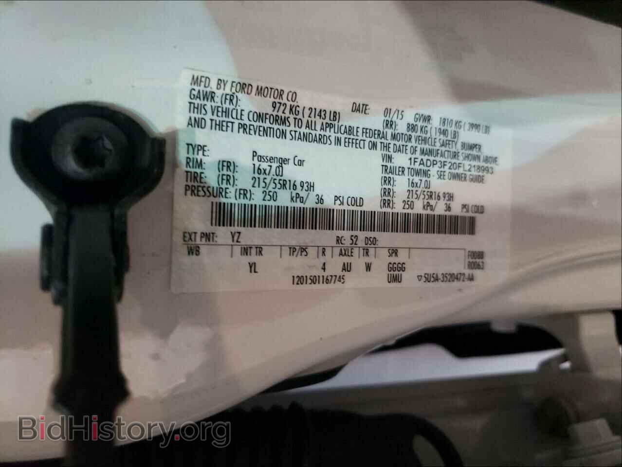 2015 FORD FOCUS - VIN: 1FADP3F20FL218993 - Фото 10