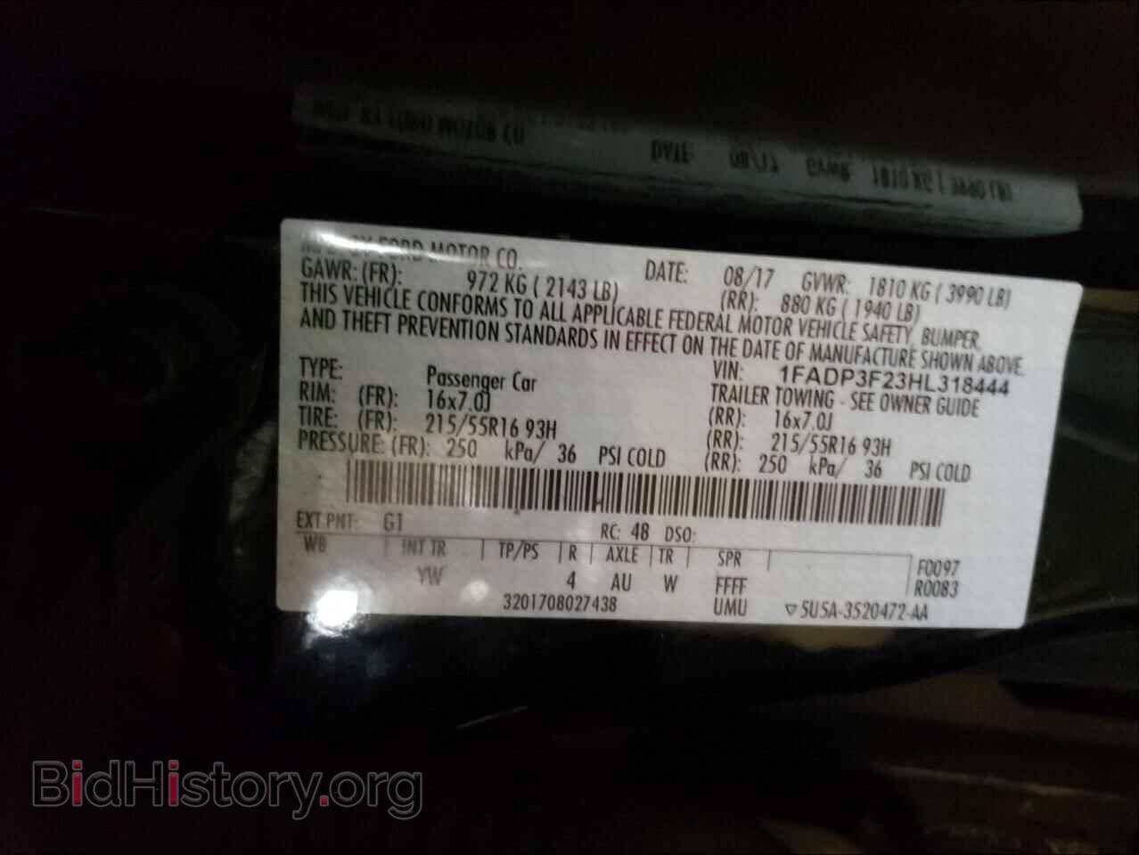 2017 FORD FOCUS - VIN: 1FADP3F23HL318444 - Фото 10