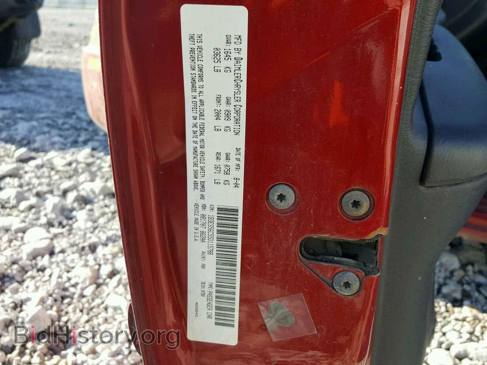 2005 DODGE NEON - VIN: 1B3ES56C55D115788 - Фото 10