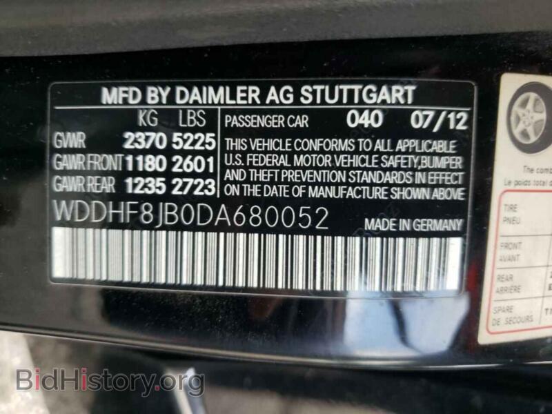 2013 Mercedes-Benz E-CLASS (VIN WDDHF8JB0DA680052) — photo 10 of 10