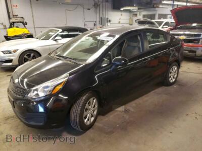 2014 Kia RIO LX, black — VIN KNADM4A37E6370742, Copart