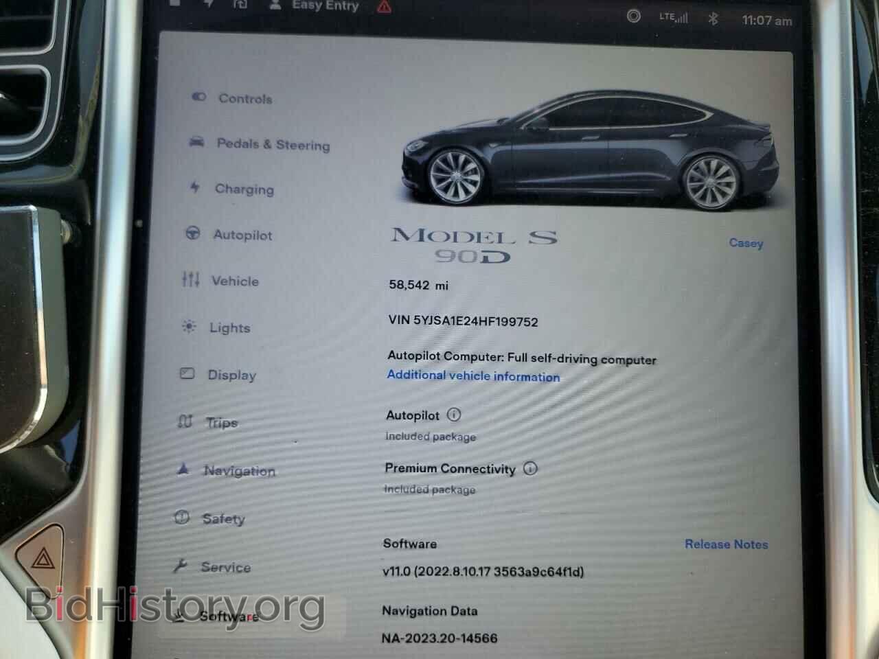 2017 TESLA MODEL S - VIN: 5YJSA1E24HF199752 - Photo 9
