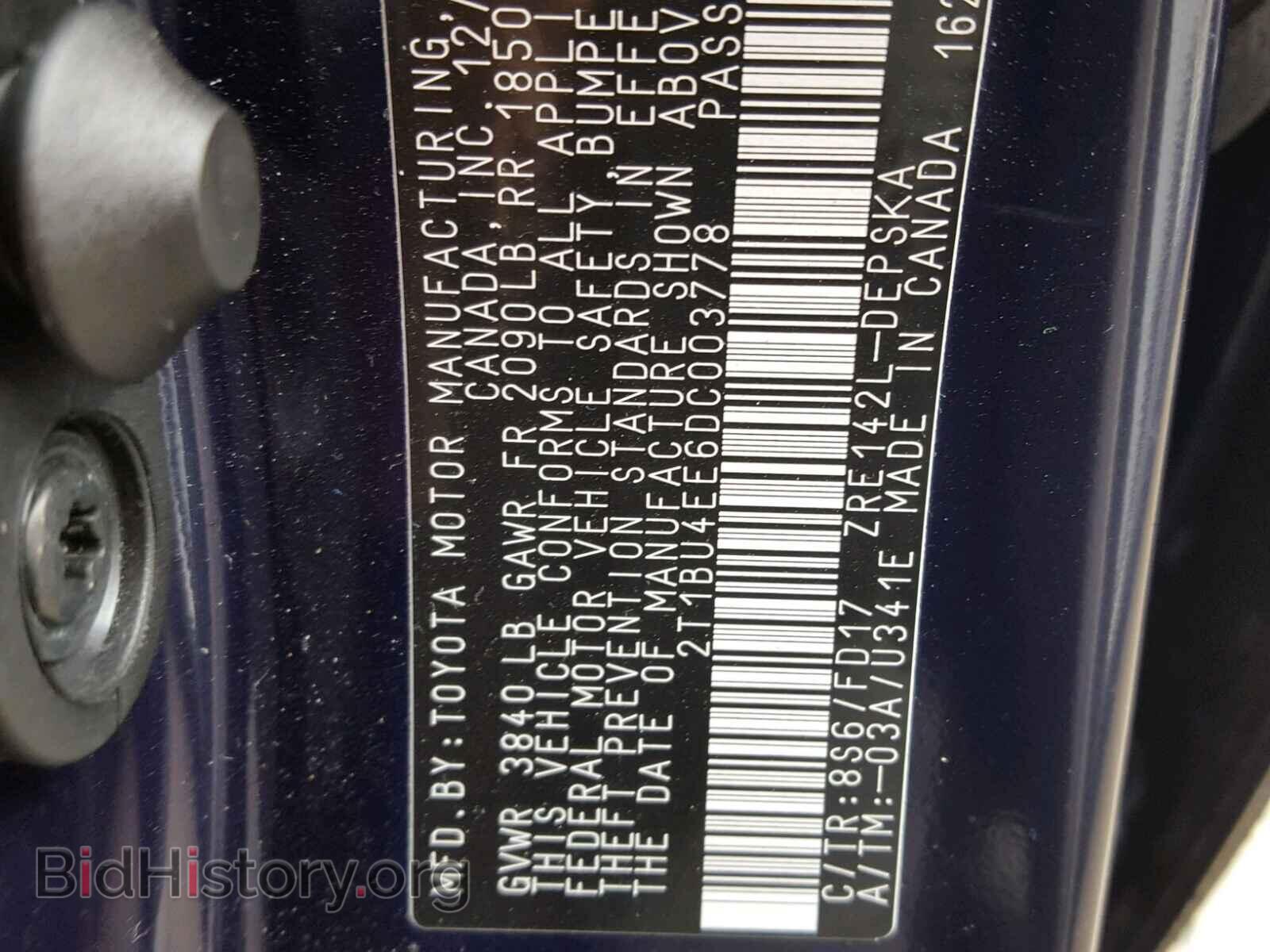 2013 TOYOTA COROLLA BA - VIN: 2T1BU4EE6DC003778 - Фото 10