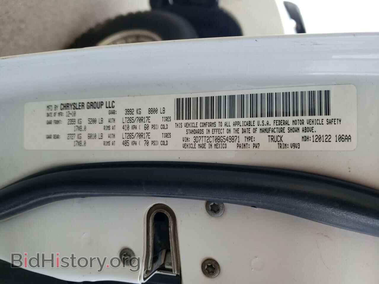 2011 DODGE All Models - VIN: 3D7TT2CT0BG549871 - Photo 13