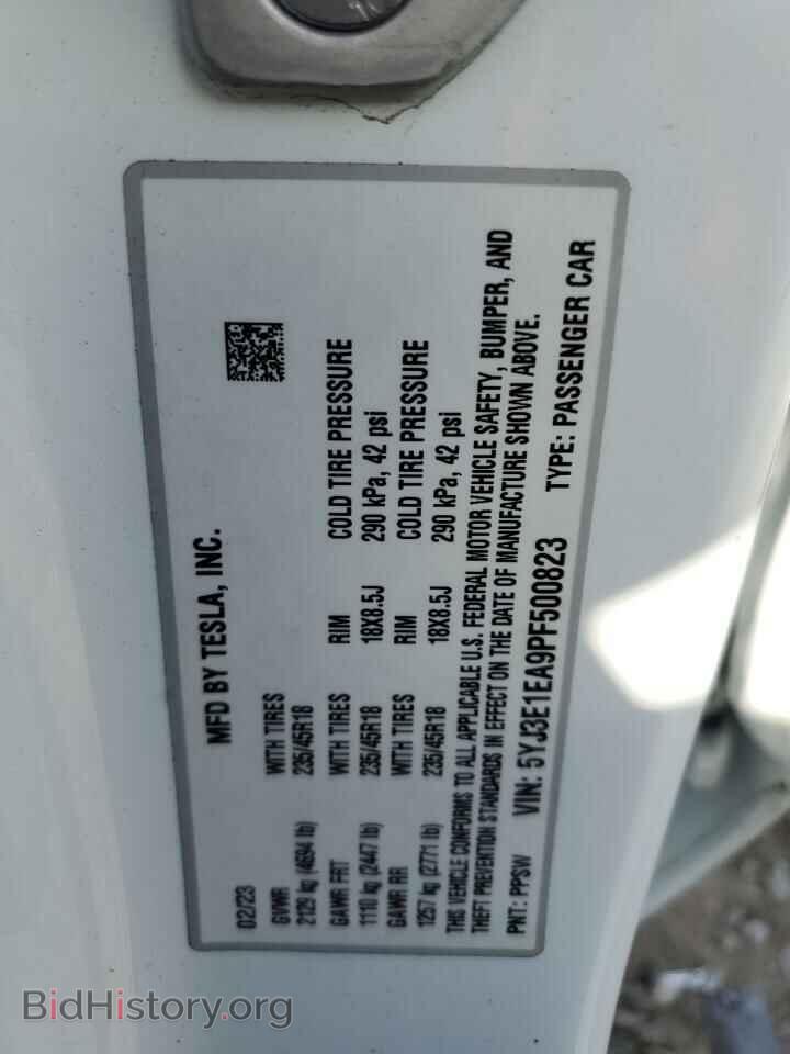 2023 TESLA MODEL 3 - VIN: 5YJ3E1EA9PF500823 - Фото 13