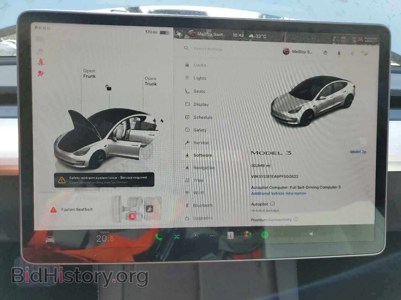 2023 TESLA MODEL 3 - VIN: 5YJ3E1EA9PF500823 - Фото 9