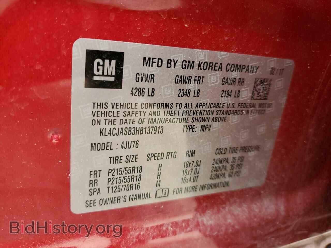 2017 BUICK ENCORE - VIN: KL4CJASB3HB137913 - Photo 14