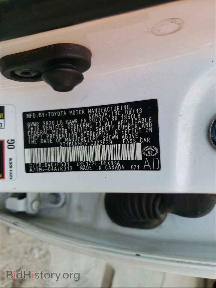 2014 TOYOTA COROLLA - VIN: 2T1BURHE6EC002639 - Photo 10